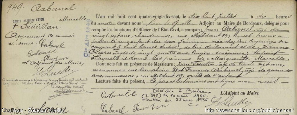 EC33 Bordeaux 1897-07-18 (B) Marguerite Marcelle Cabanel